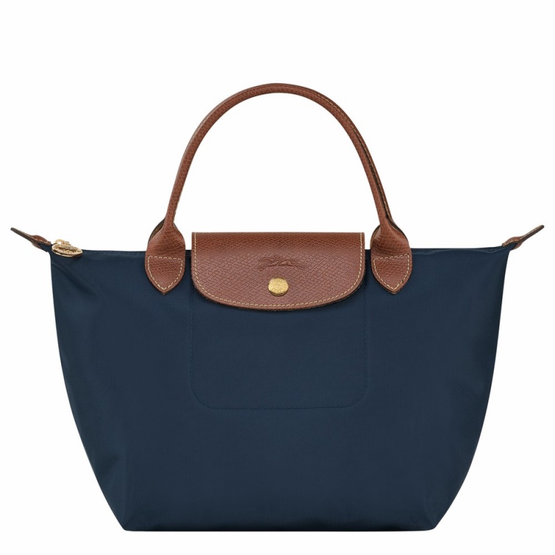 Navy Longchamp Le Pliage Original S Women's Handbags